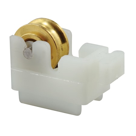 Prime-Line 5/8 in., White Plastic with Steel Ball Bearing Roller Assembly (1 Pair) G 3048